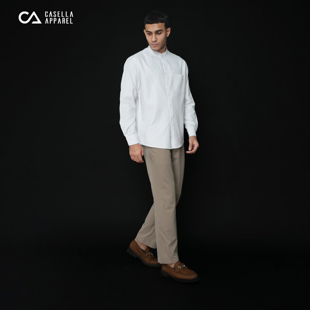Kemeja Koko Dante Lengan Panjang 7761 White