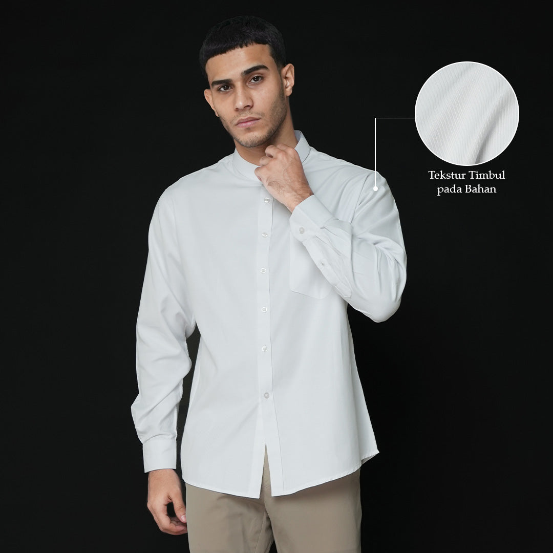 Kemeja Koko Dante Lengan Panjang 7761 White