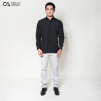 Kemeja Naviel Lengan Panjang 7764 Black