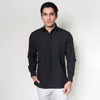 Kemeja Naviel Lengan Panjang 7764 Black