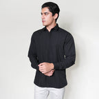 Kemeja Naviel Lengan Panjang 7764 Black