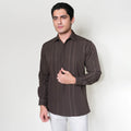 Kemeja Naviel Lengan Panjang 7764 Brown