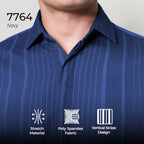 Kemeja Naviel Lengan Panjang 7764 Navy