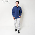 Kemeja Naviel Lengan Panjang 7764 Navy