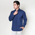 Kemeja Naviel Lengan Panjang 7764 Navy