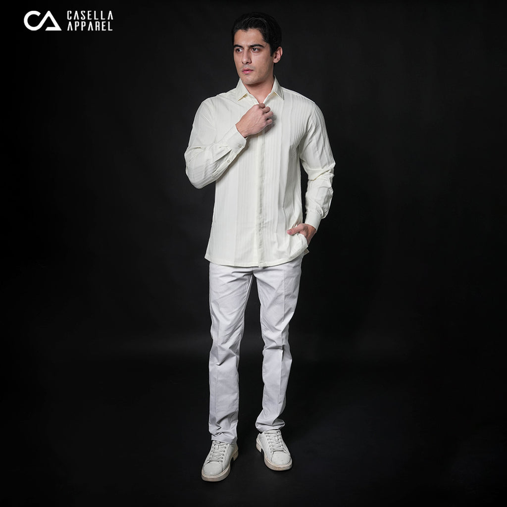 Kemeja Naviel Lengan Panjang 7764 Off White