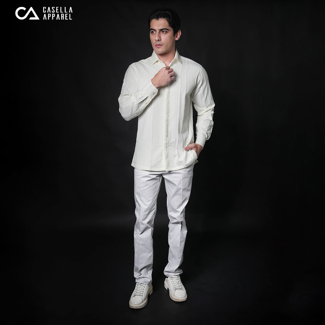 Kemeja Naviel Lengan Panjang 7764 Off White