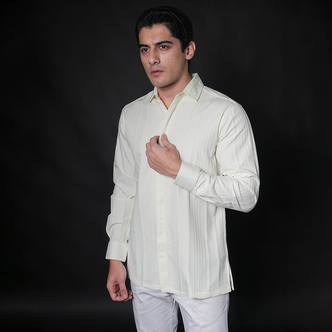 Kemeja Naviel Lengan Panjang 7764 Off White