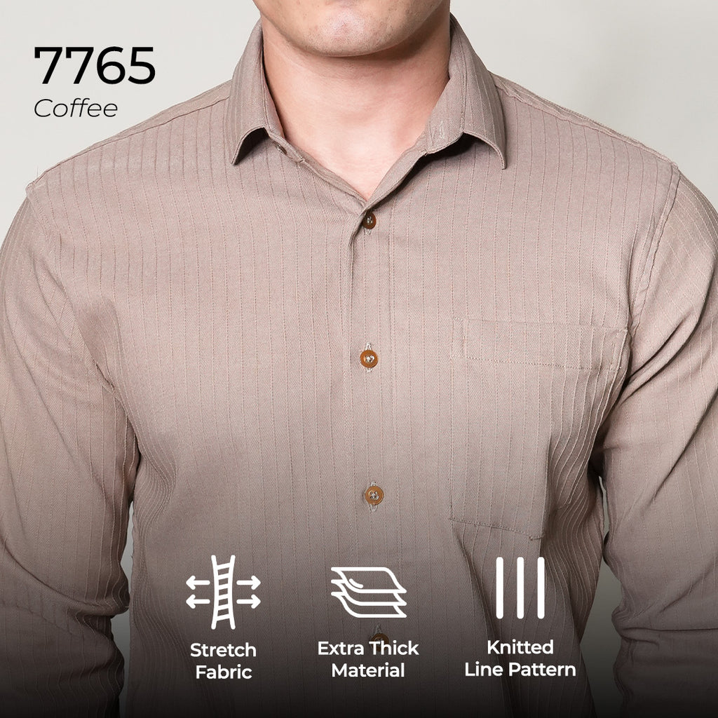 Kemeja Alden Lengan Panjang 7765 Coffee