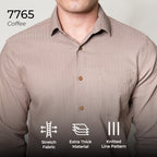 Kemeja Alden Lengan Panjang 7765 Coffee