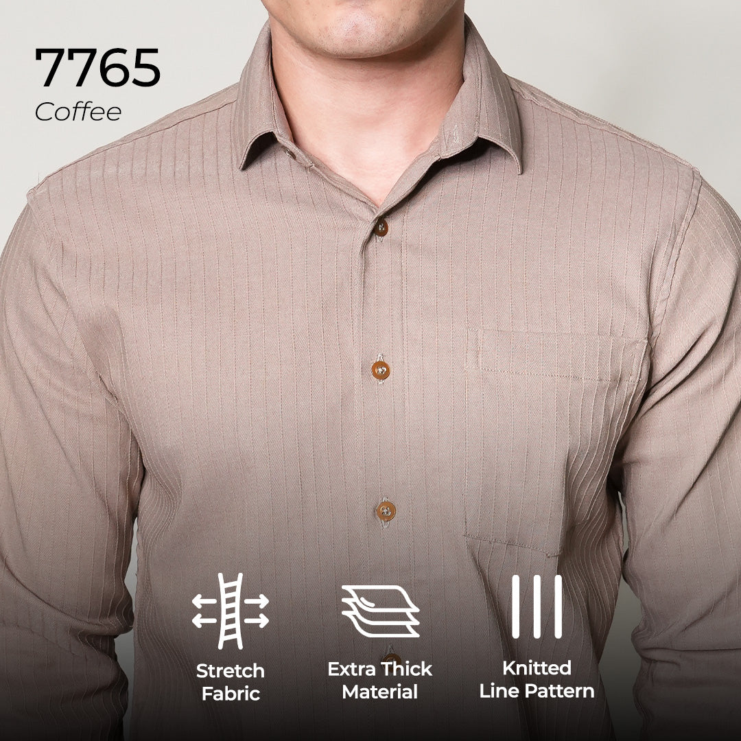 Kemeja Alden Lengan Panjang 7765 Coffee