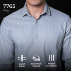 Kemeja Alden Lengan Panjang 7765 Grey