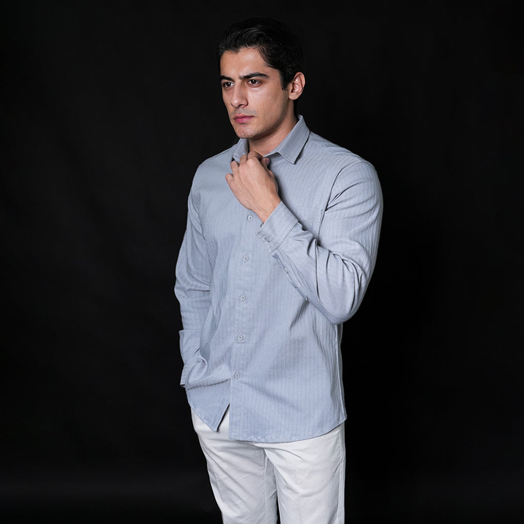 Kemeja Alden Lengan Panjang 7765 Grey
