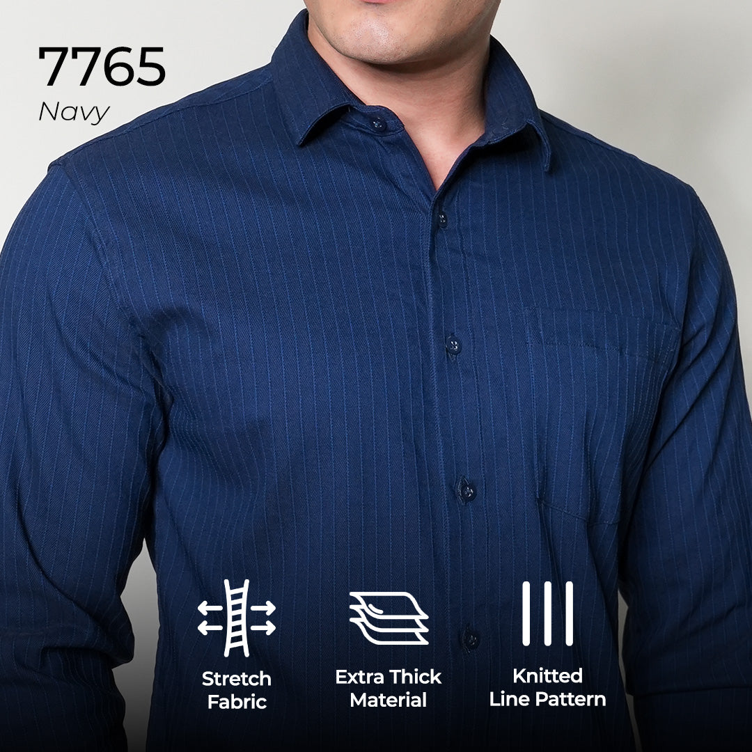 Kemeja Alden Lengan Panjang 7765 Navy