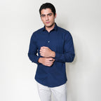 Kemeja Alden Lengan Panjang 7765 Navy