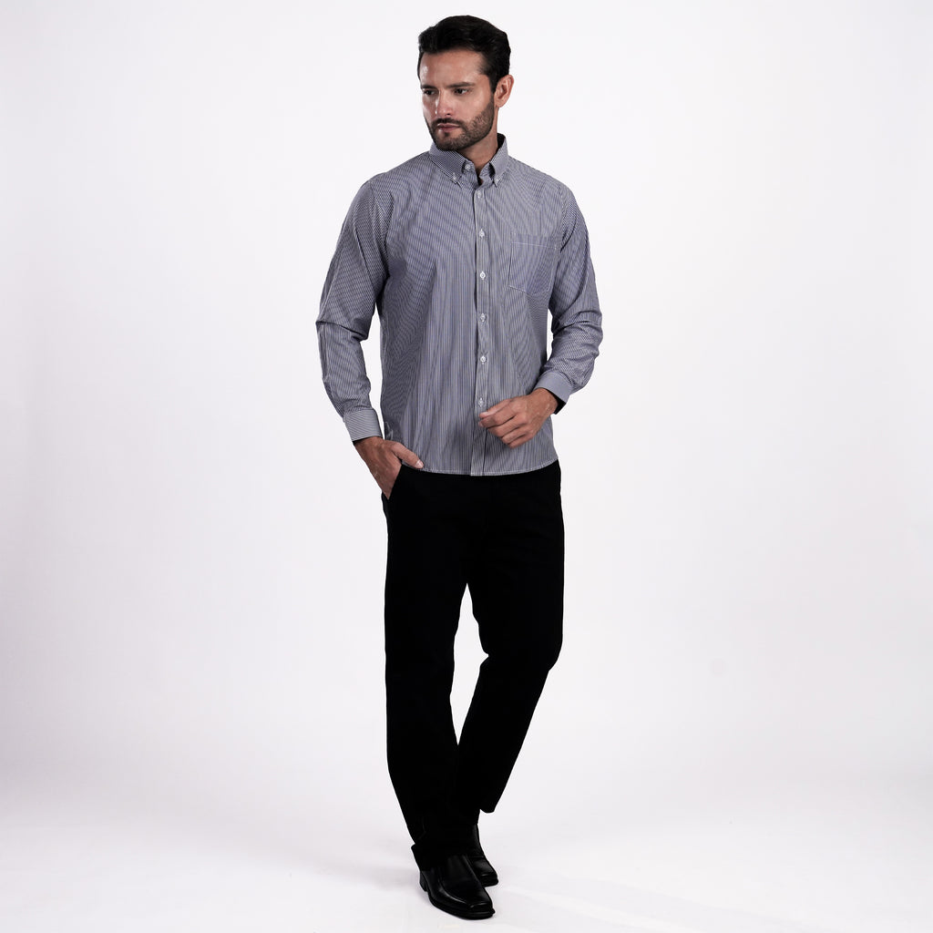 Kemeja Sinclair Lengan Panjang 7770 Blue
