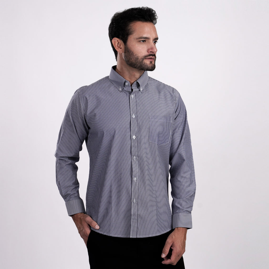 Kemeja Sinclair Lengan Panjang 7770 Blue