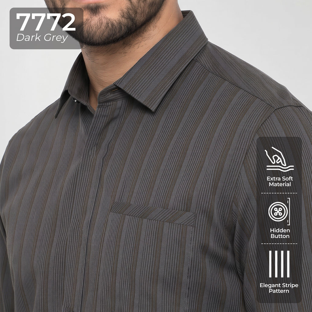 Kemeja Ardent Lengan Panjang 7772 Dark Grey