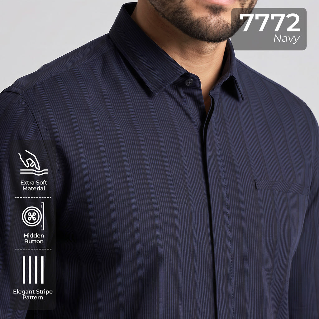 Kemeja Ardent Lengan Panjang 7772 Navy