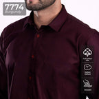 Kemeja Premium Gallant Lengan Panjang 7774 Burgundy