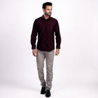 Kemeja Premium Gallant Lengan Panjang 7774 Burgundy