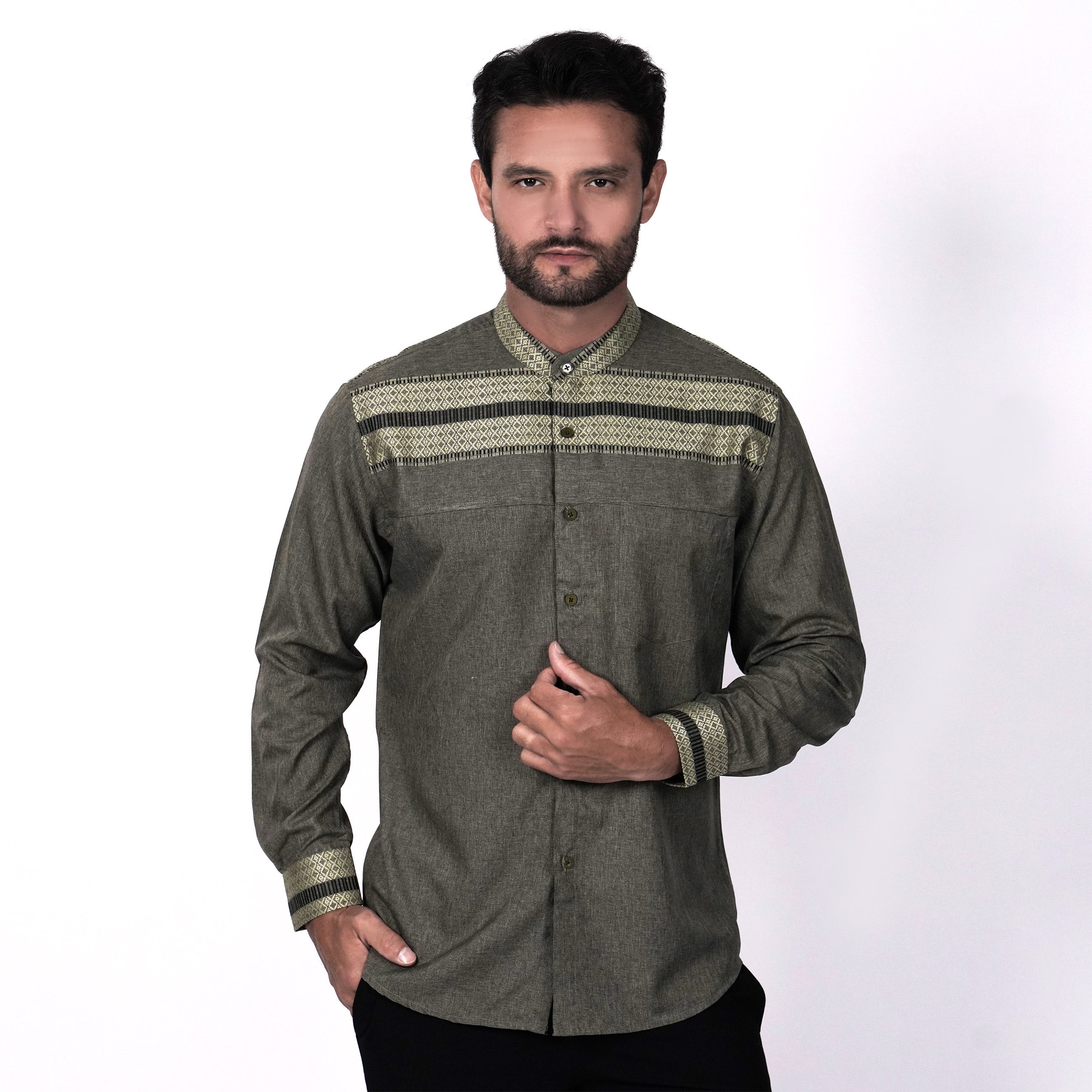 Koko Hadid Lengan Panjang 9023 Olive Grey