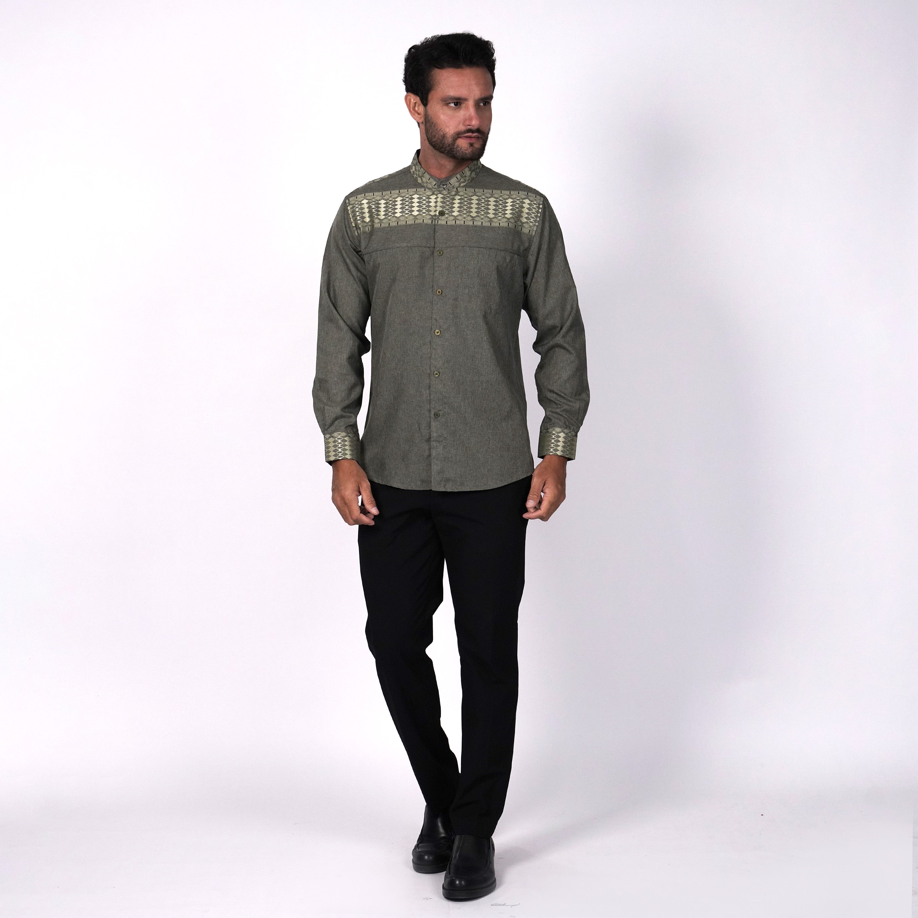 Koko Hadid Lengan Panjang 9024 Olive Grey