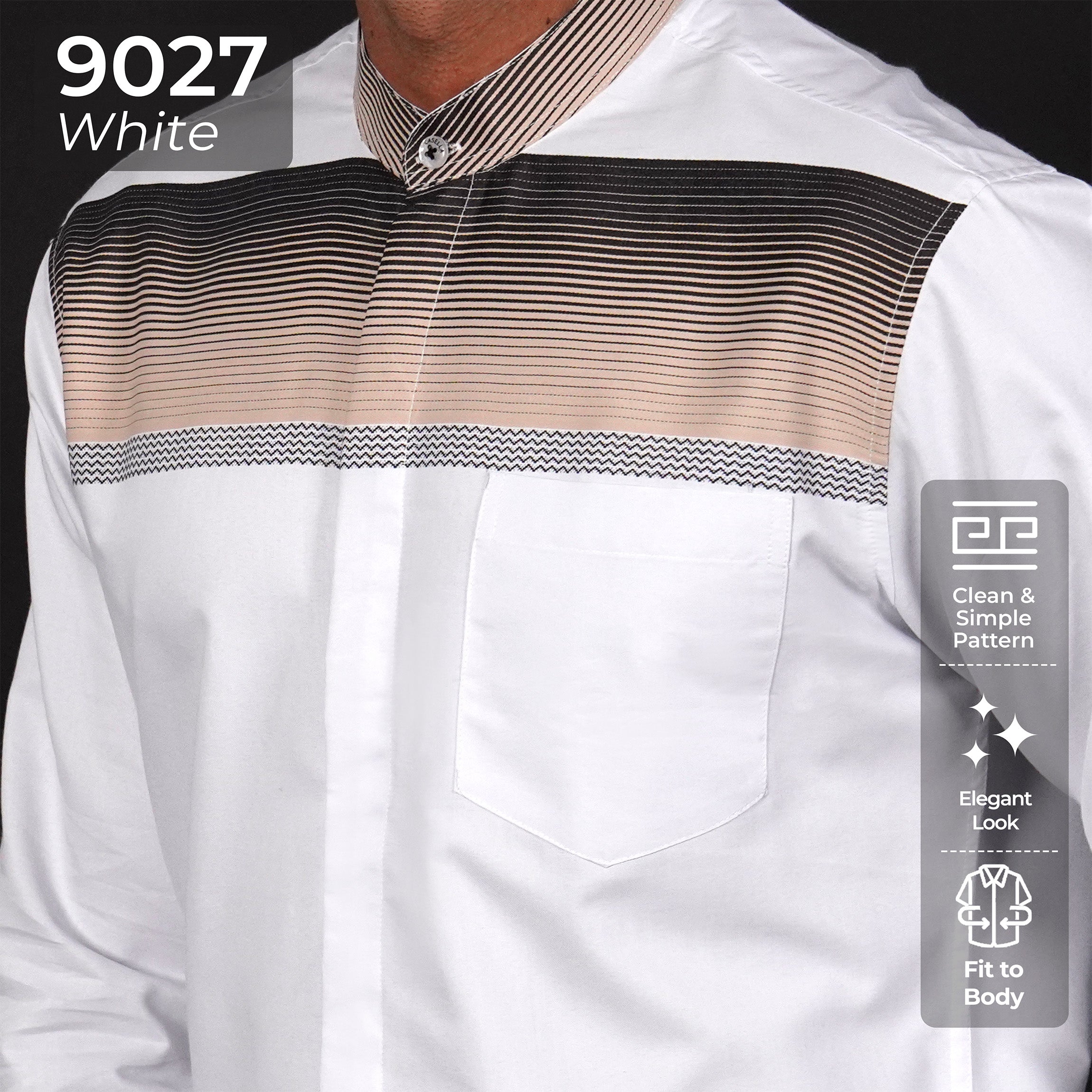 Koko Ismail Lengan Panjang 9027 White