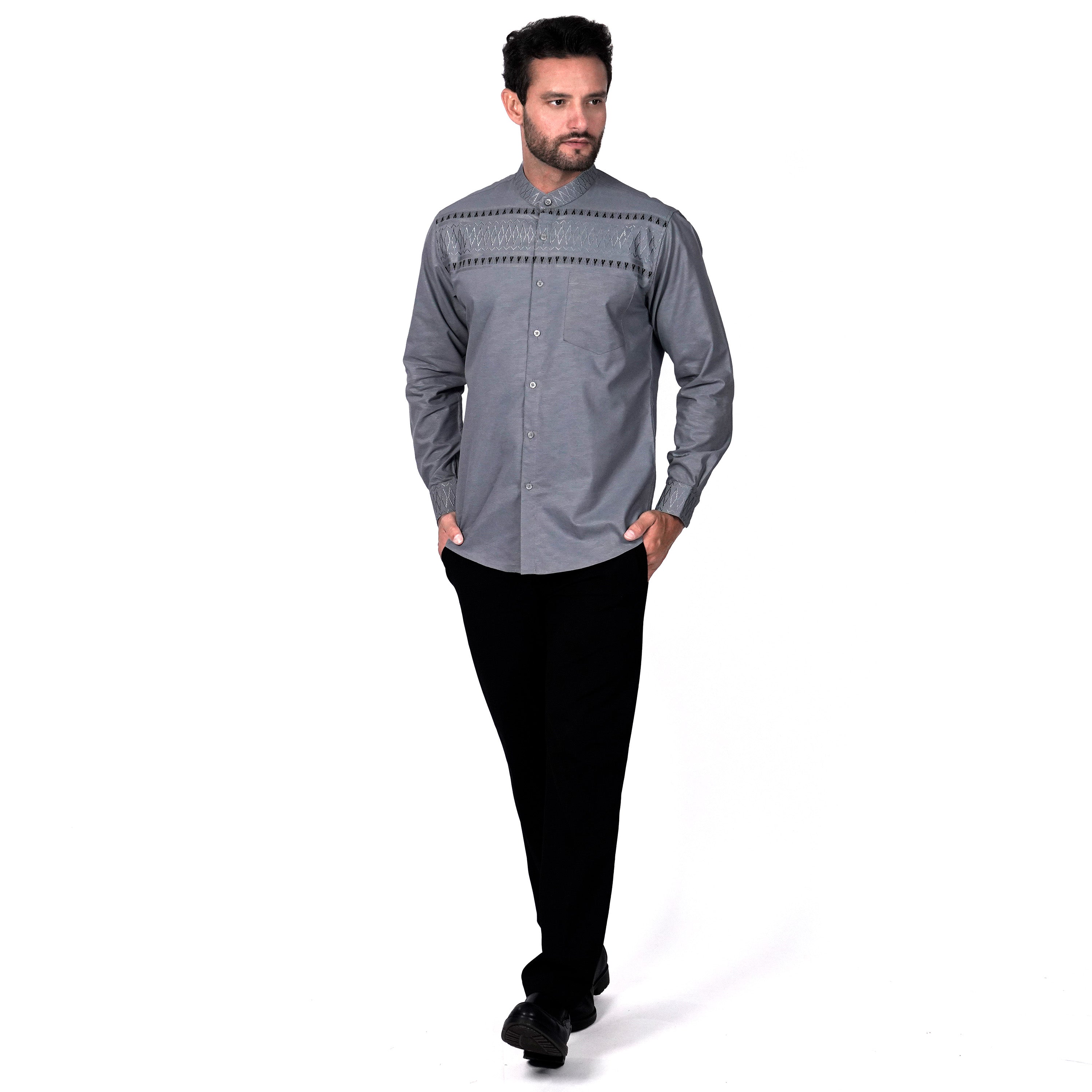 Koko Rayyan Lengan Panjang 9032 Bluegrey