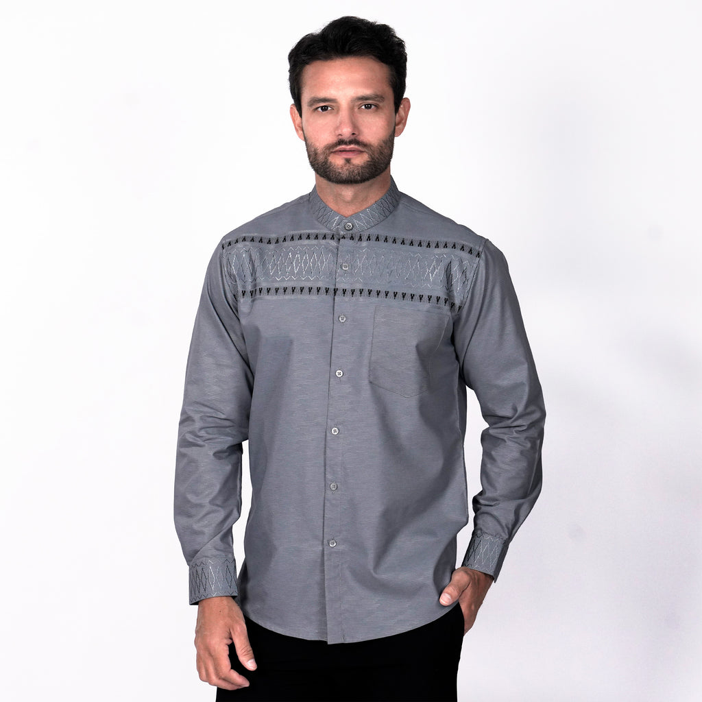 Koko Rayyan Lengan Panjang 9032 Bluegrey