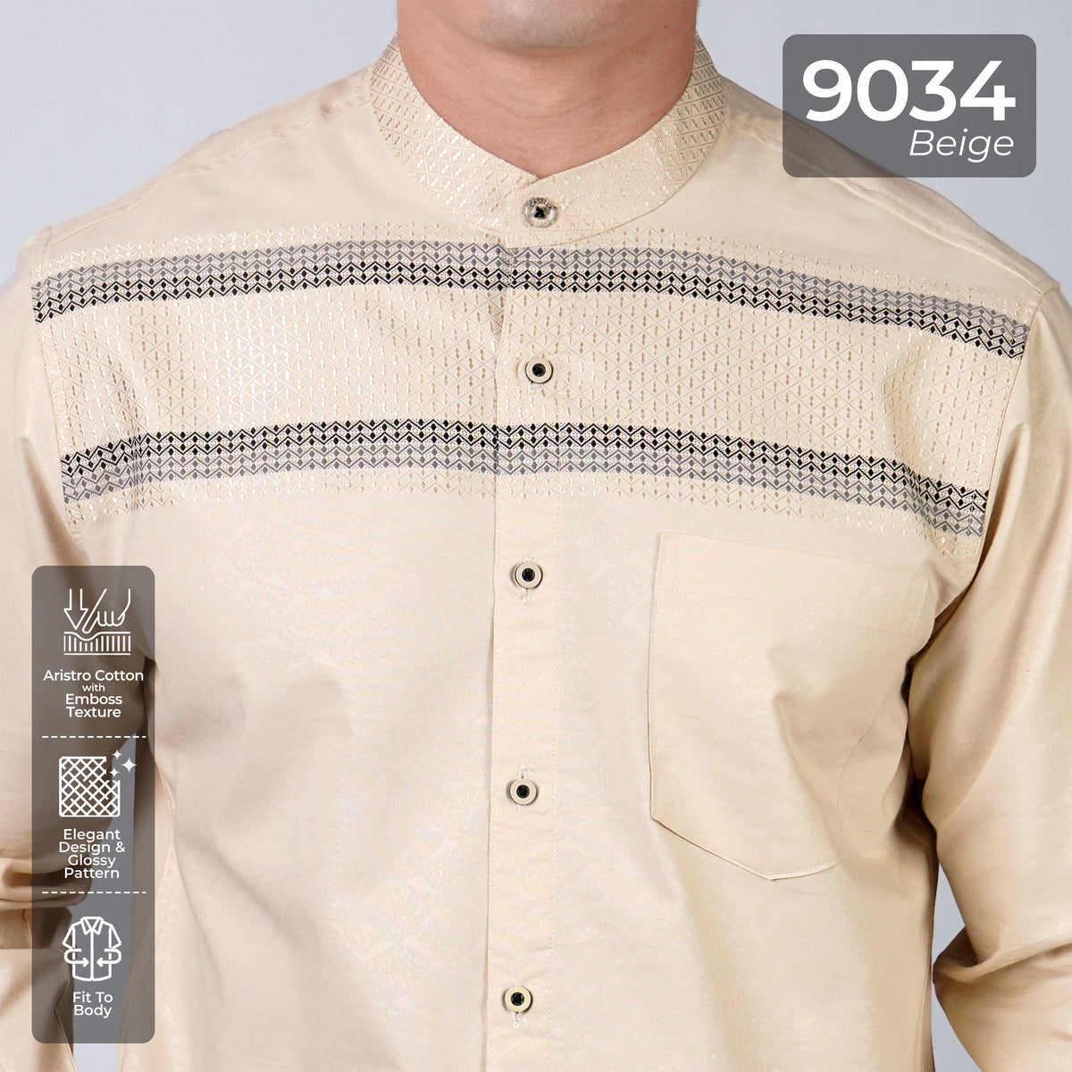 Koko Rayyan Lengan Panjang 9034 Beige