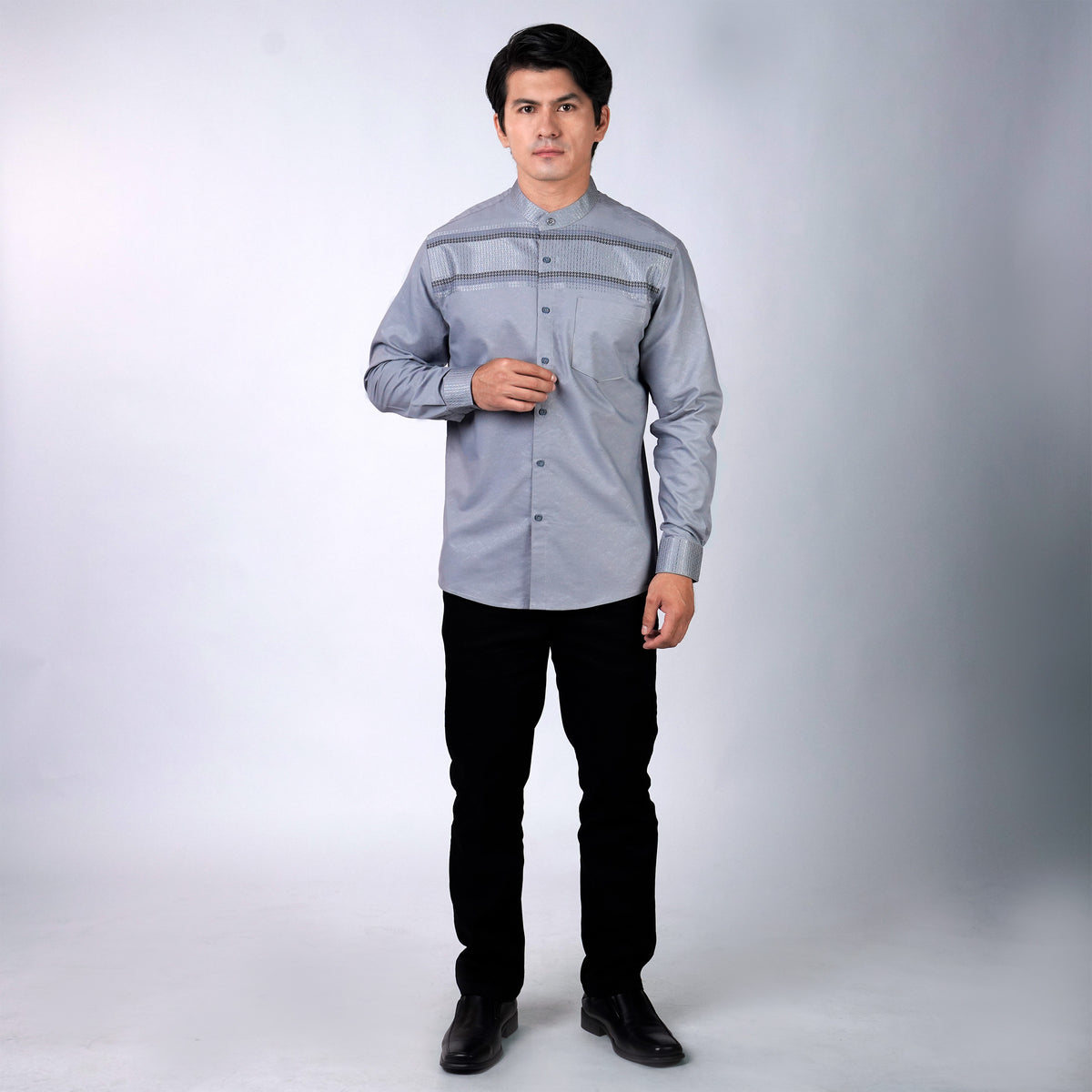 Koko Rayyan Lengan Panjang 9034 Blue Grey