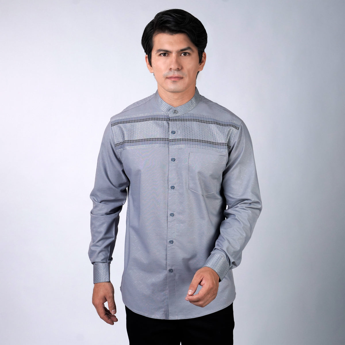 Koko Rayyan Lengan Panjang 9034 Blue Grey