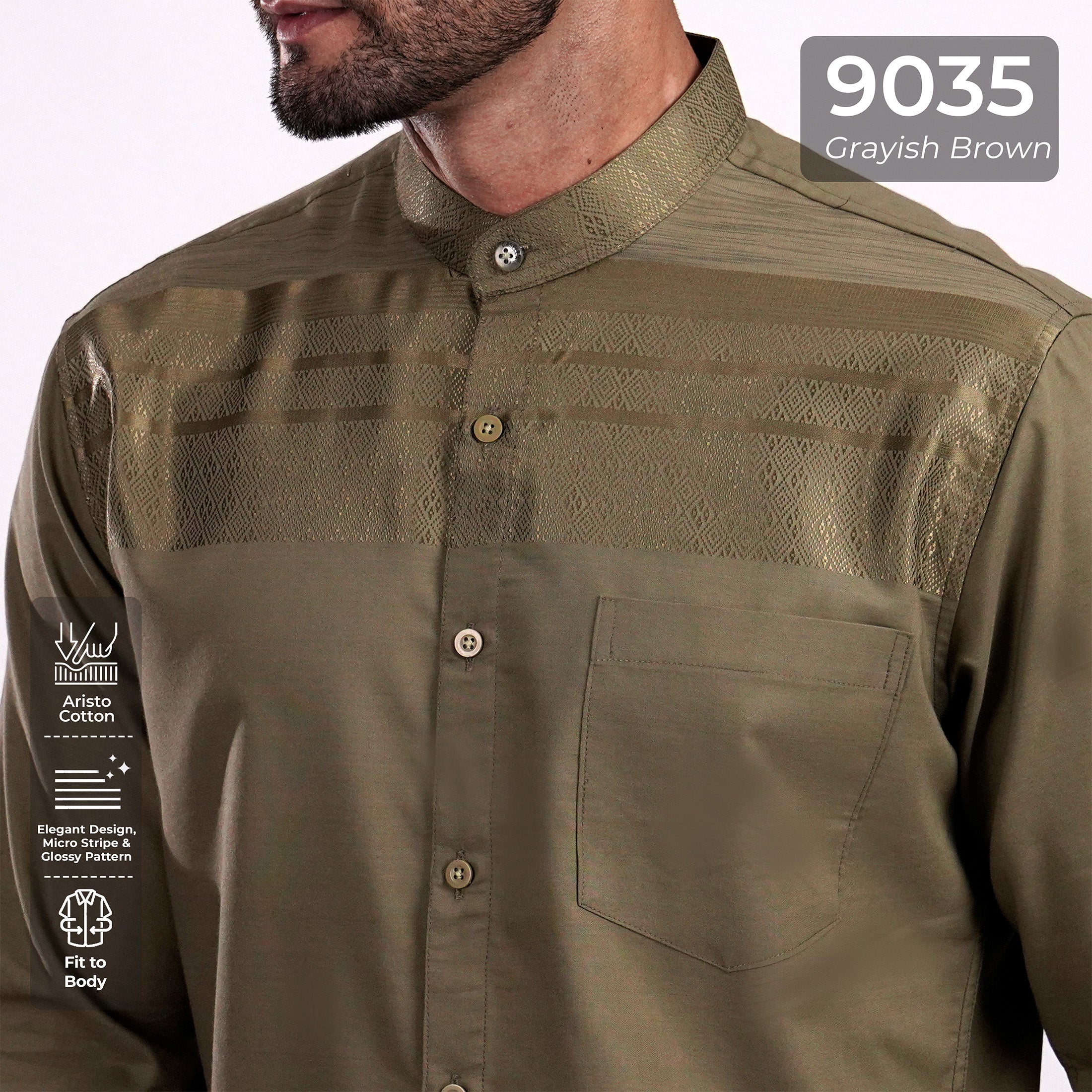Koko Harun Lengan Panjang 9035 Grayish Brown