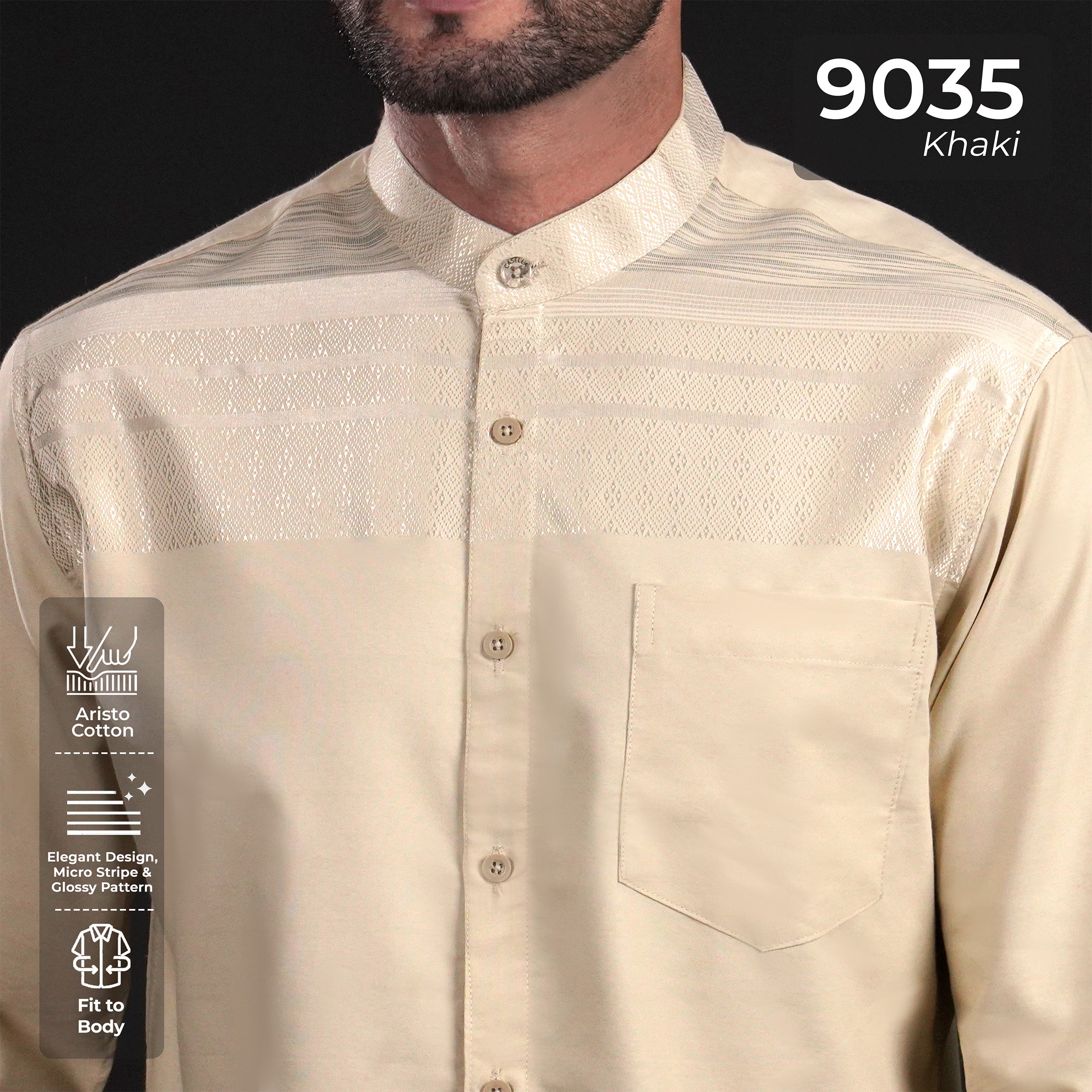 Koko Harun Lengan Panjang 9035 Khaki