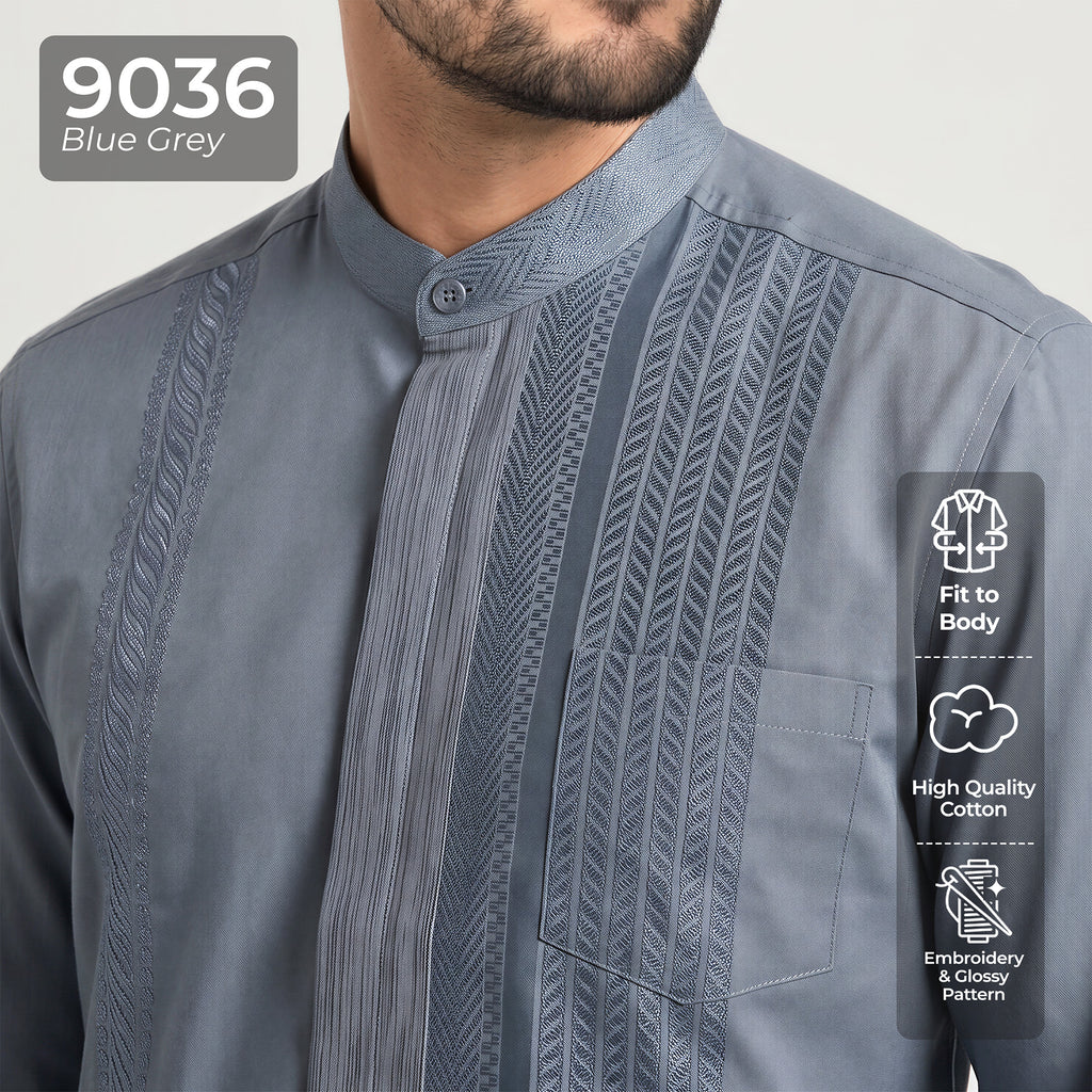 Koko Ishaq Lengan Panjang 9036 Blue Grey