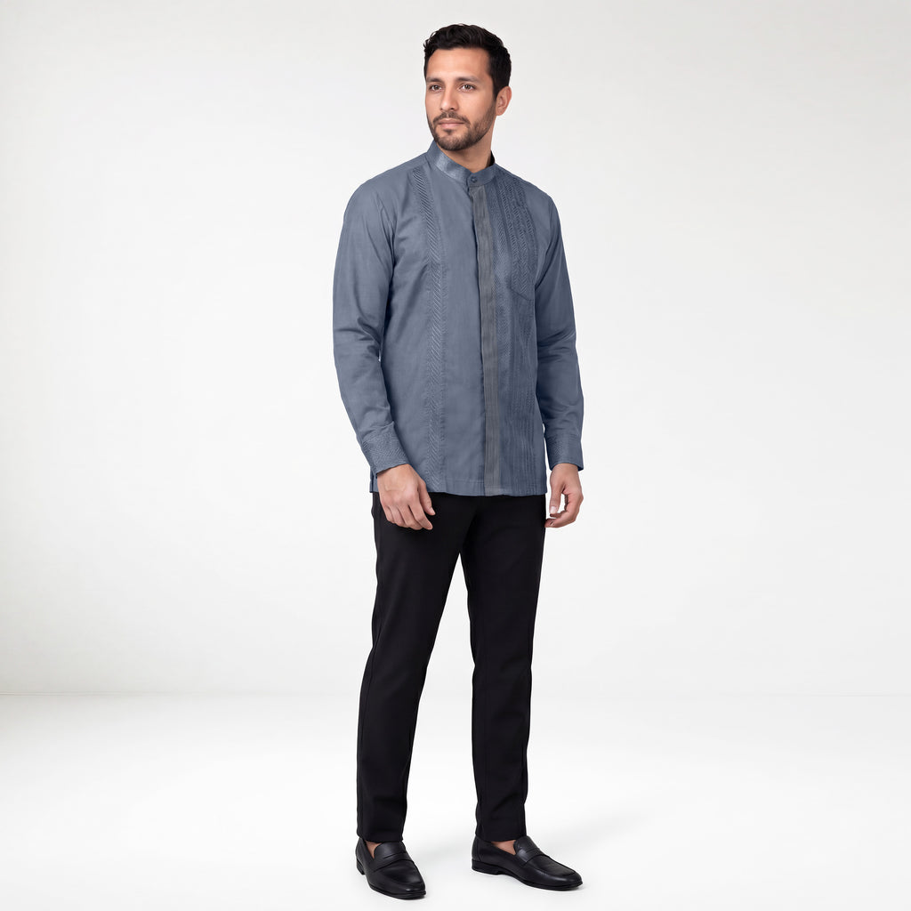 Koko Ishaq Lengan Panjang 9036 Blue Grey