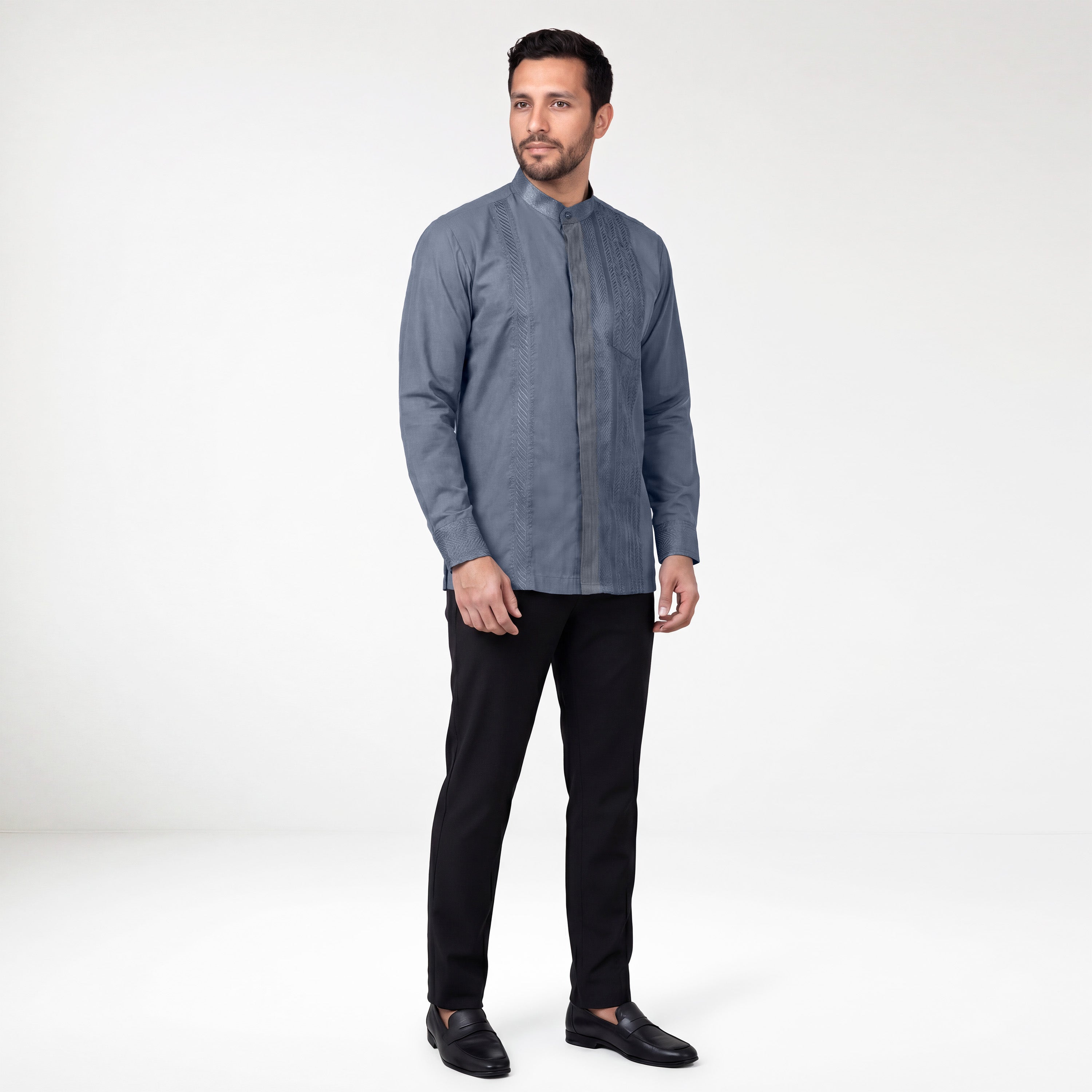 Koko Ishaq Lengan Panjang 9036 Blue Grey