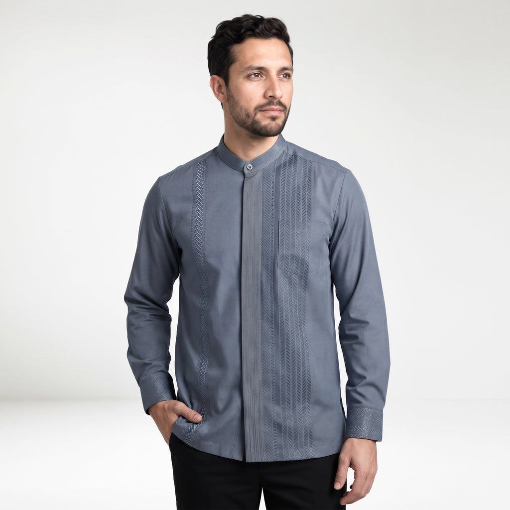 Koko Ishaq Lengan Panjang 9036 Blue Grey