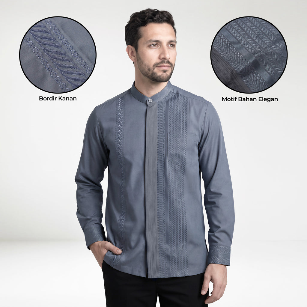 Koko Ishaq Lengan Panjang 9036 Blue Grey