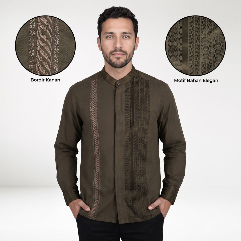 Koko Ishaq Lengan Panjang 9036 Grayish Brown