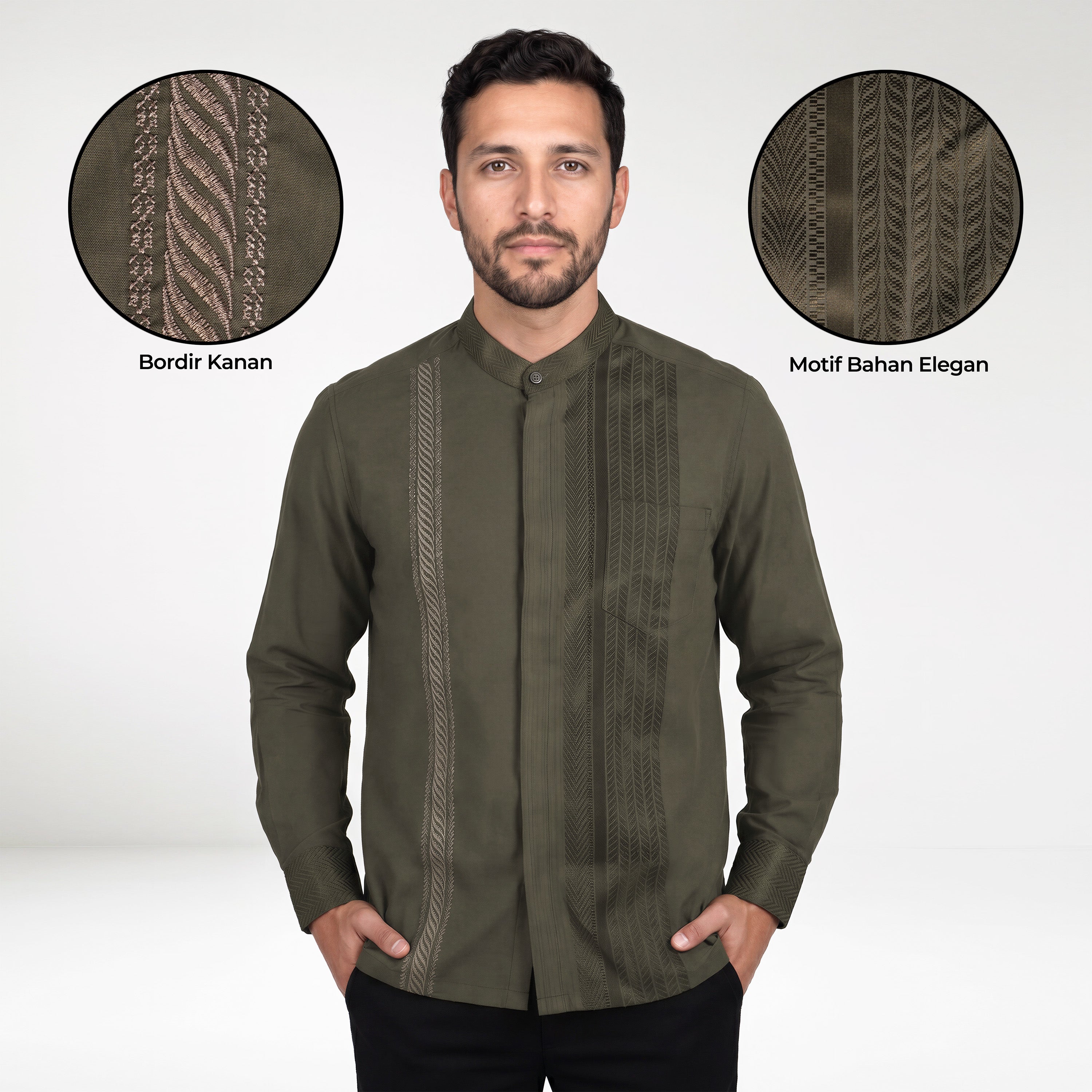 Koko Ishaq Lengan Panjang 9036 Grayish Brown