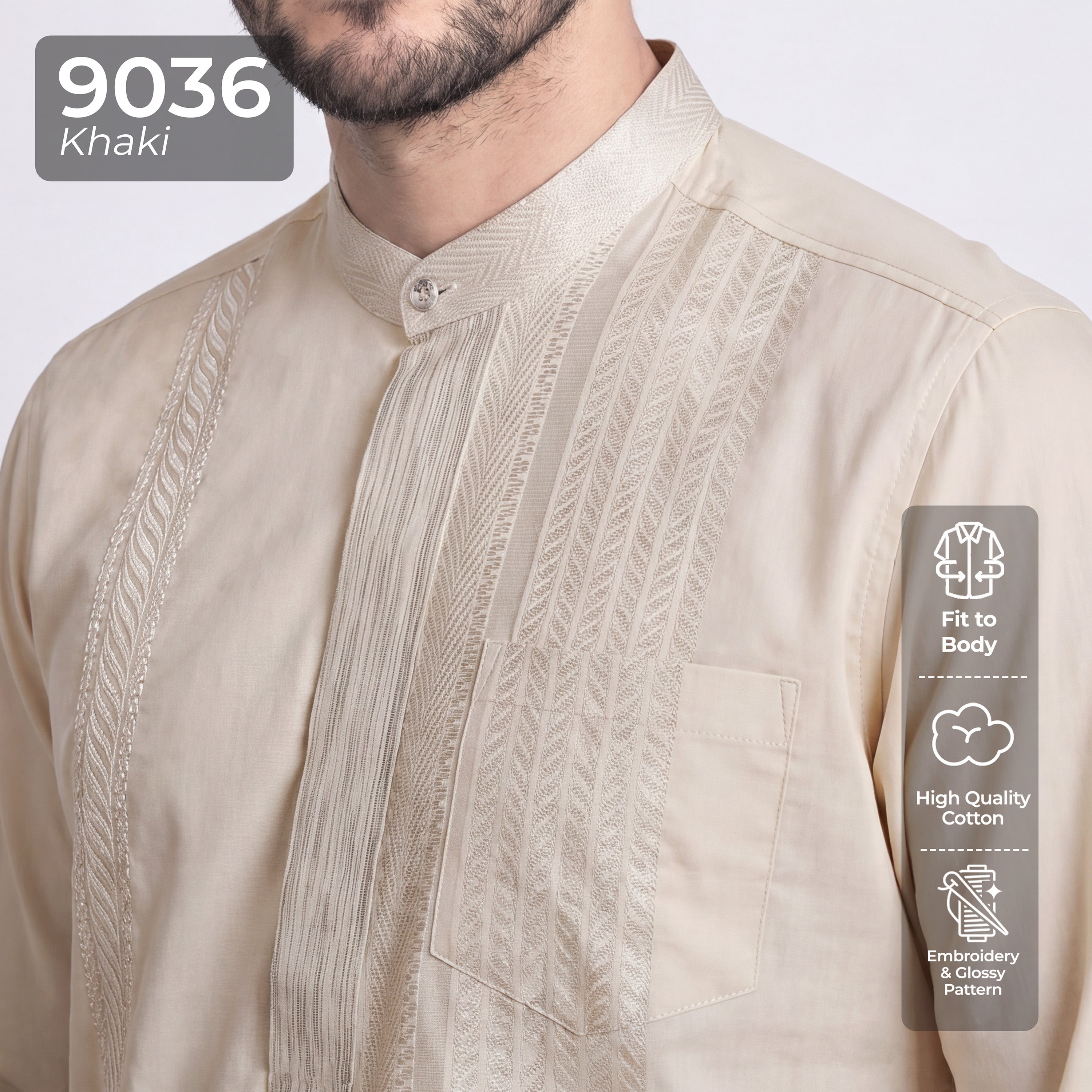 Koko Ishaq Lengan Panjang 9036 Khaki