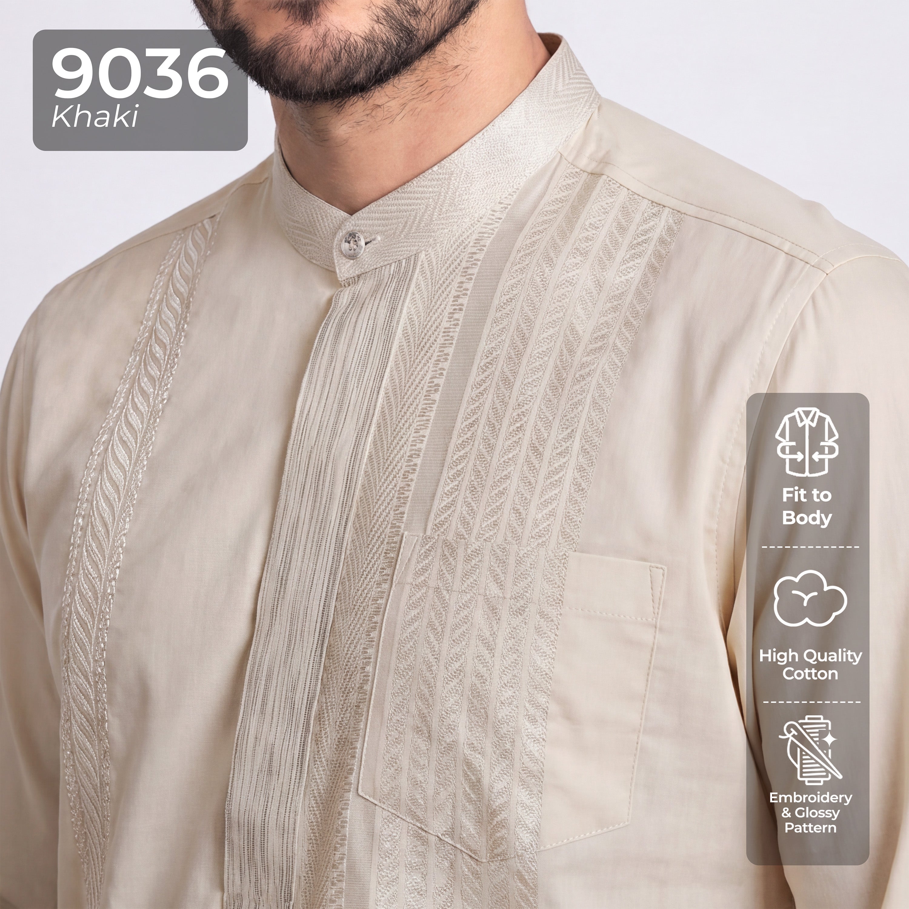 Koko Ishaq Lengan Panjang 9036 Khaki