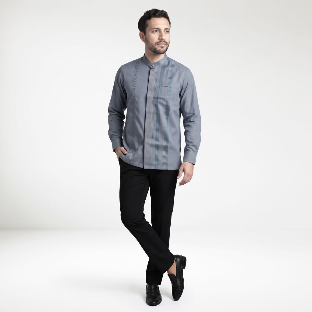 Koko Ishaq Lengan Panjang 9037 Blue Grey