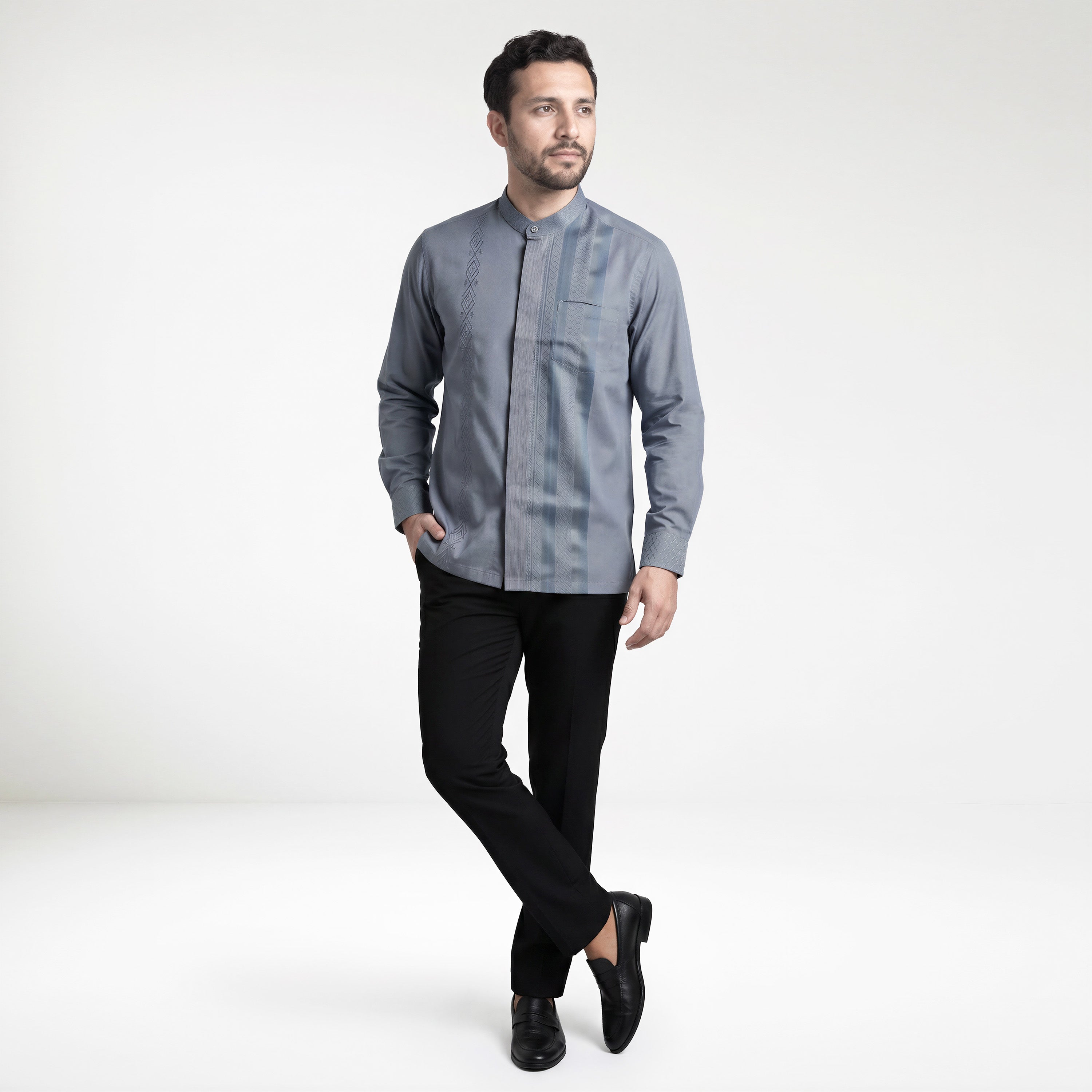 Koko Ishaq Lengan Panjang 9037 Blue Grey