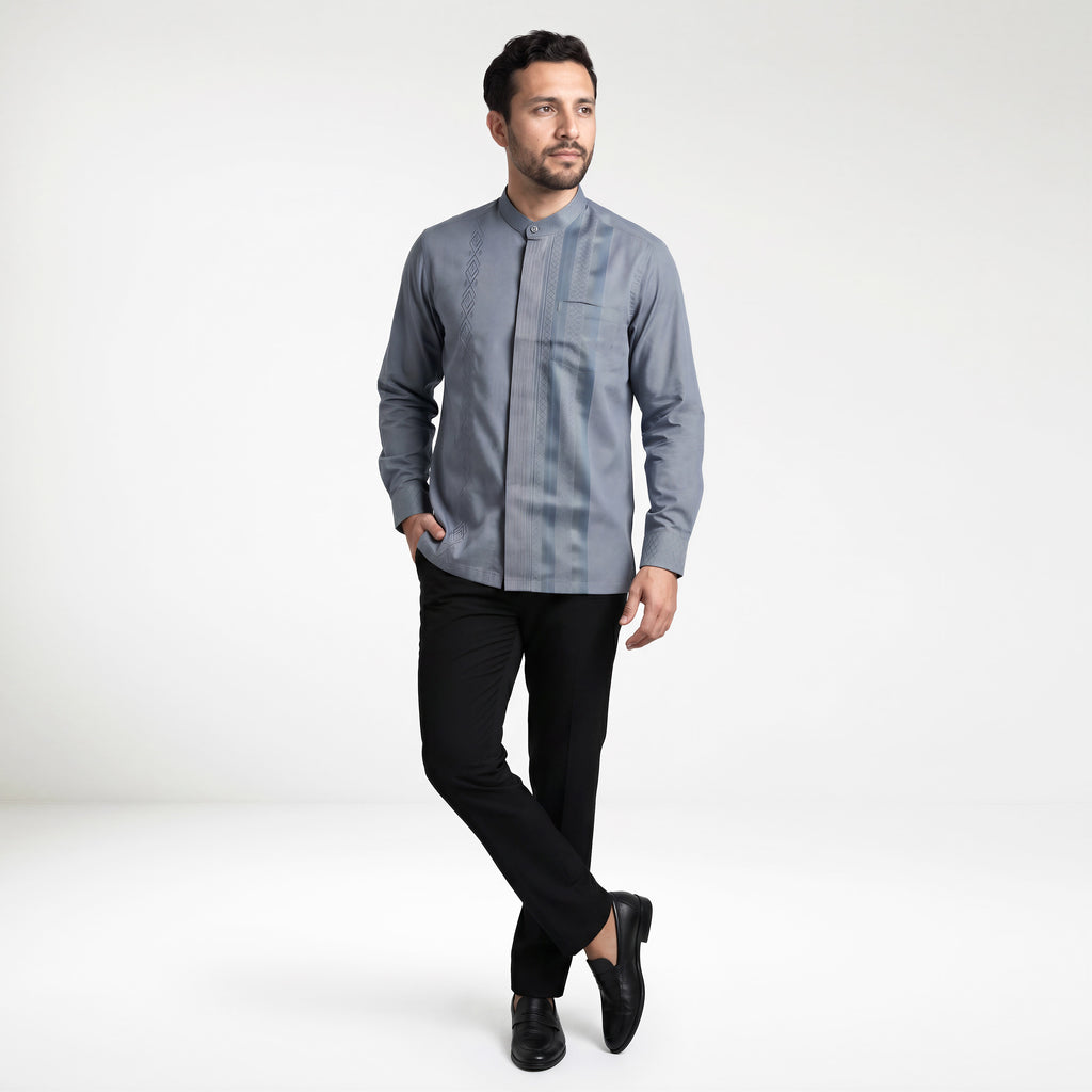 Koko Ishaq Lengan Panjang 9037 Blue Grey