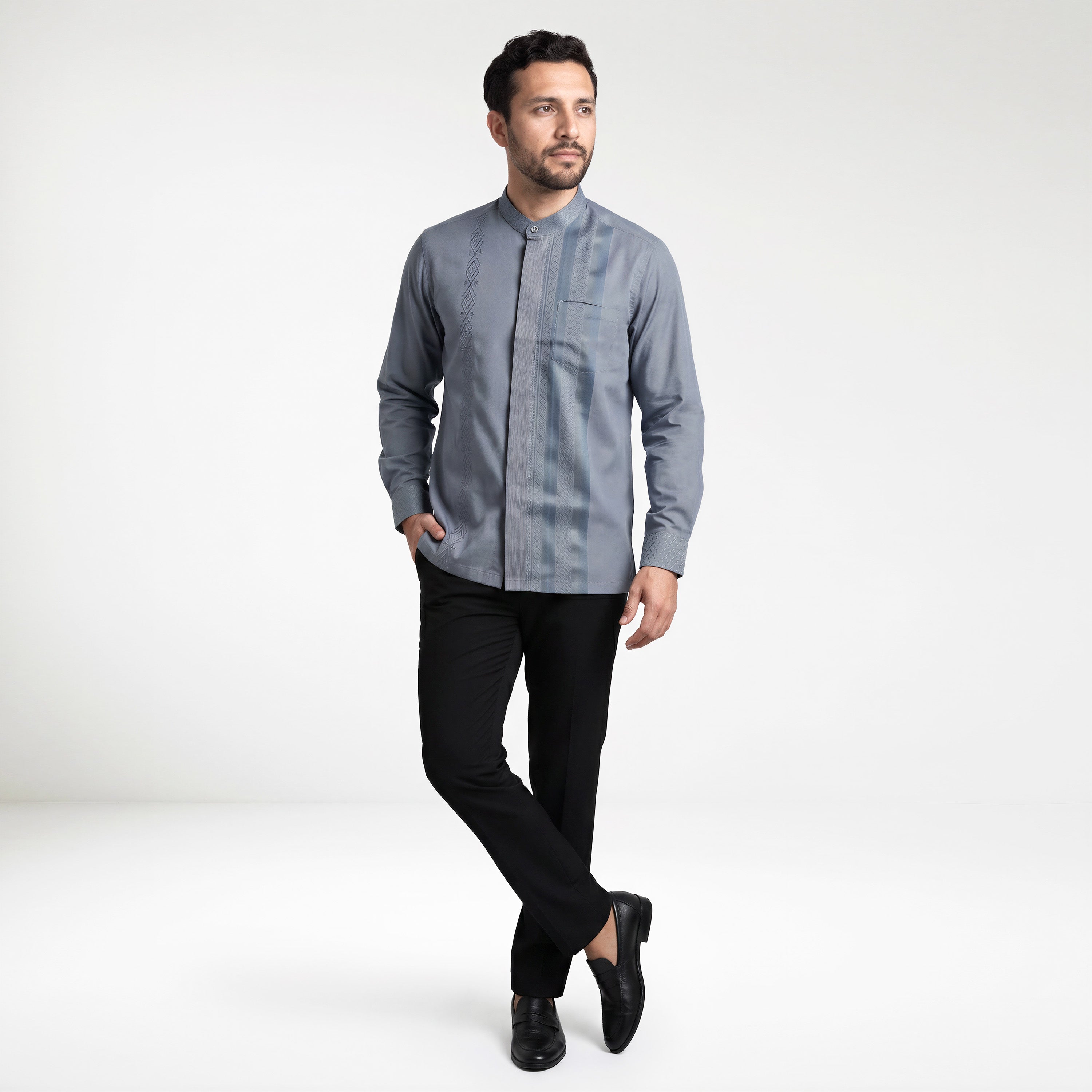 Koko Ishaq Lengan Panjang 9037 Blue Grey