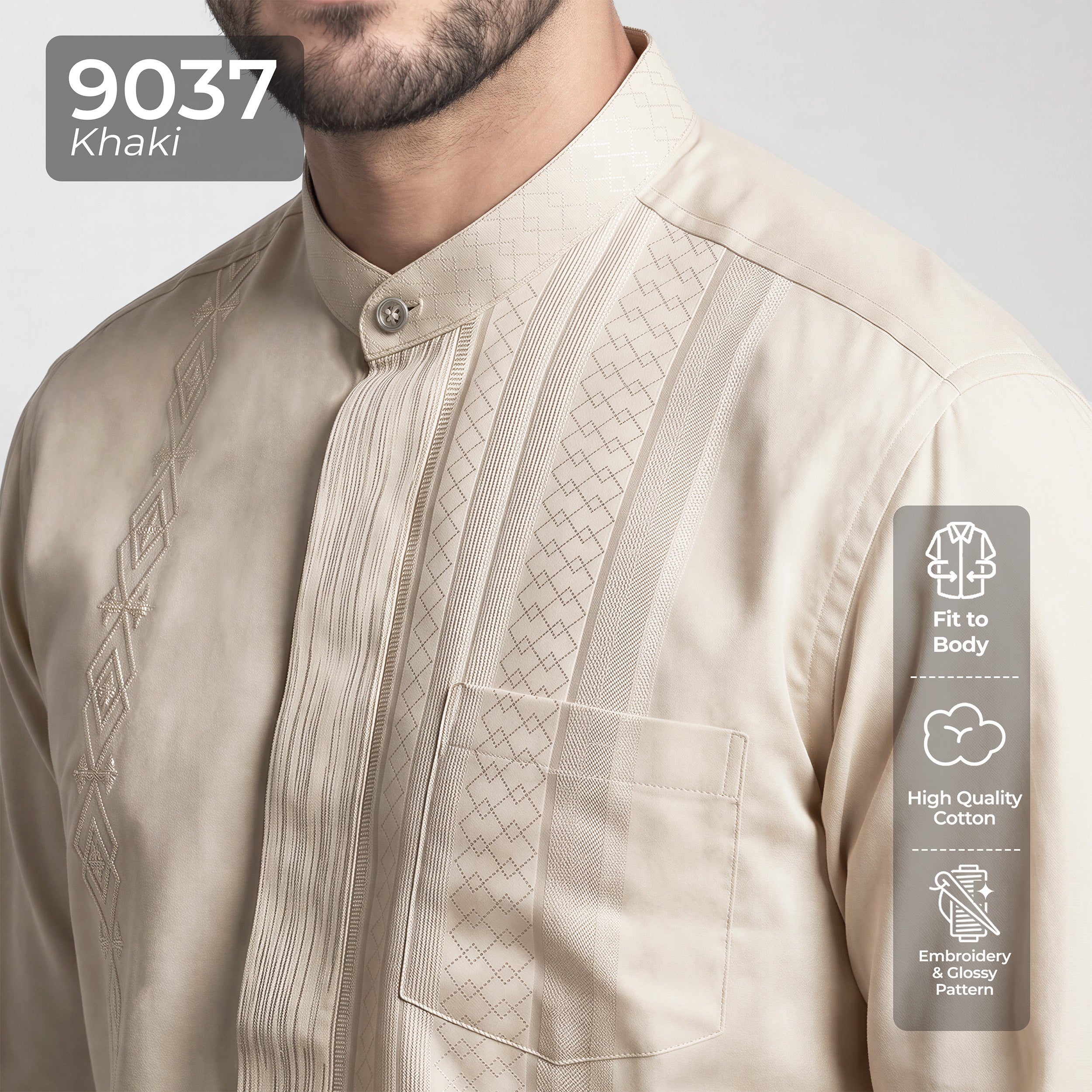 Koko Ishaq Lengan Panjang 9037 Khaki