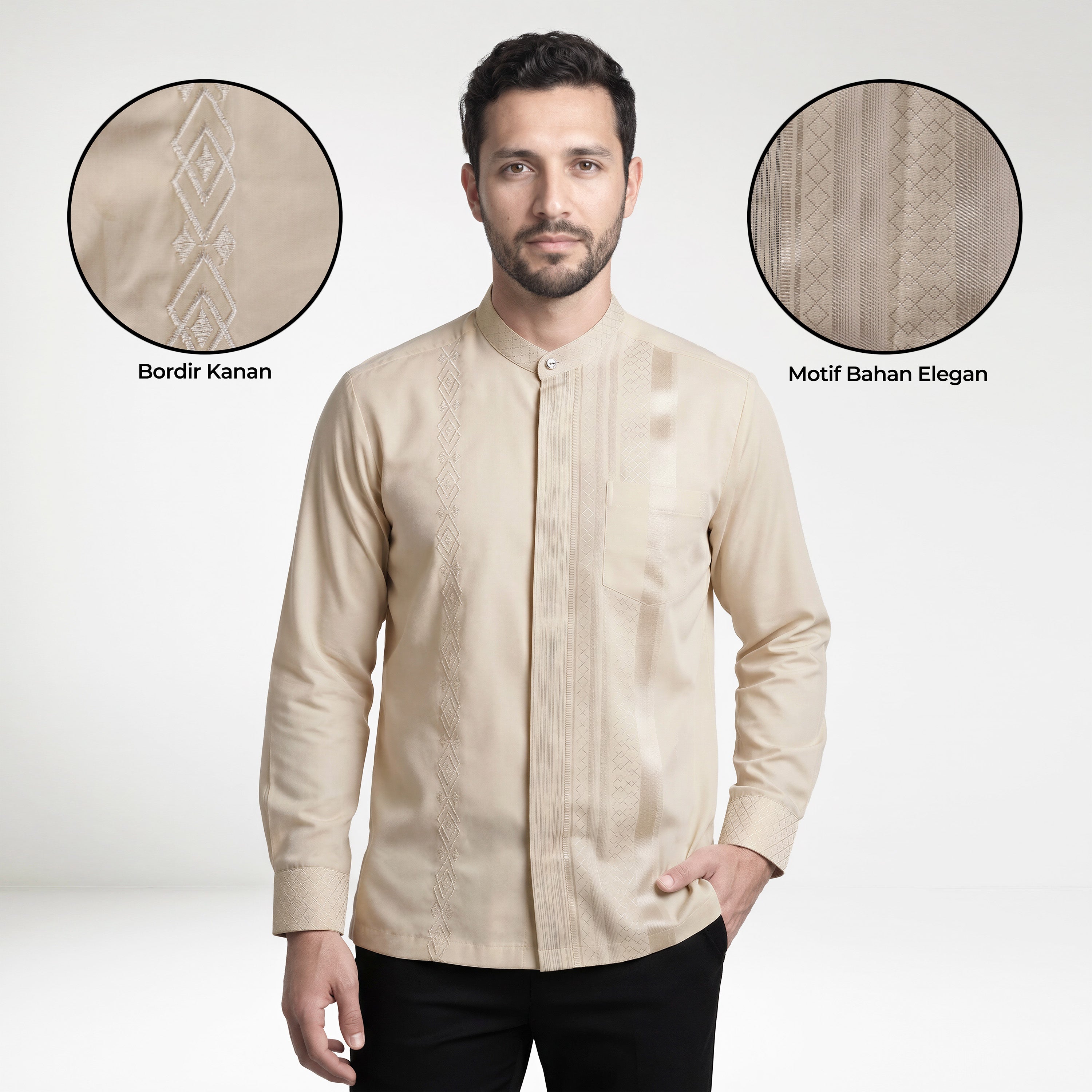 Koko Ishaq Lengan Panjang 9037 Khaki